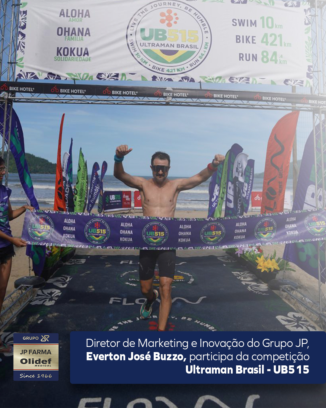 Diretor de Marketing e Inovação do Grupo JP, Everton José Buzzo, participa do Ultraman Brasil